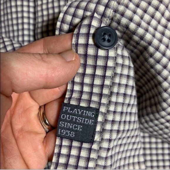 Columbia brown and cream plaid button down shirt - Picture 4 of 6